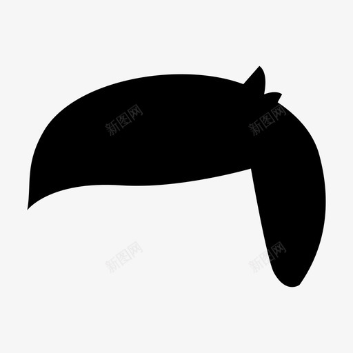 头发头假发图标svg_新图网 https://ixintu.com 假发 头 头发 身体部位
