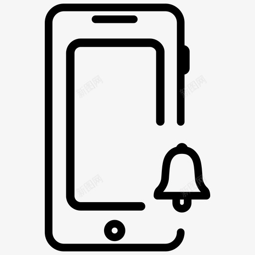 移动通知警报android图标svg_新图网 https://ixintu.com android iphone 手机 移动通知 警报