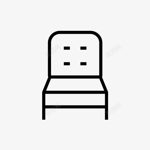 扶手椅家具座椅图标svg_新图网 https://ixintu.com 家具 家具细线图标集 座椅 扶手椅 沙发