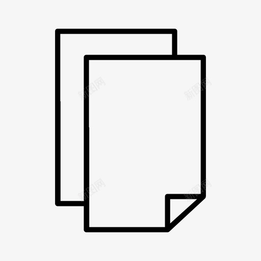 页面文档文件图标svg_新图网 https://ixintu.com 文件 文档 白皮书 纸张 页面