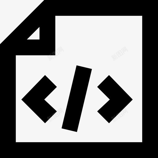 html文件扩展文件html编码图标svg_新图网 https://ixintu.com html文件 html编码 web开发 web文件 一套线要素图标2 扩展文件