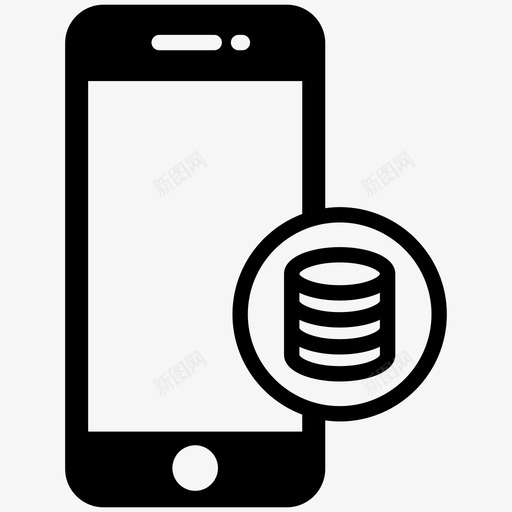移动网络安全服务器图标svg_新图网 https://ixintu.com 存储 安全 智能手机 服务器 移动电话 移动网络