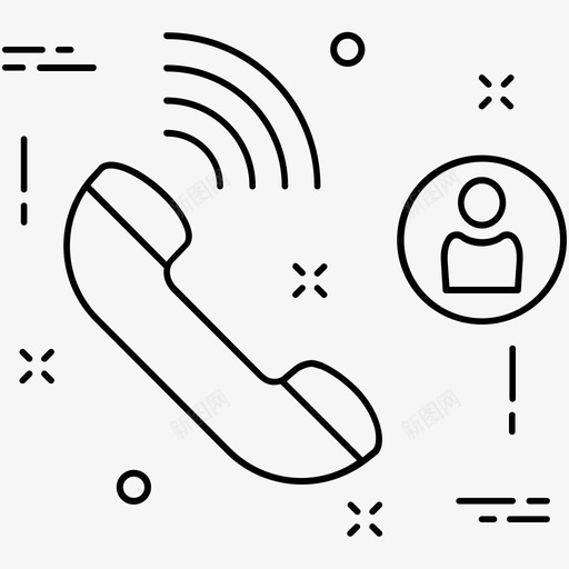 通话通讯联系人图标svg_新图网 https://ixintu.com 其他图标2 接收器 电话铃声 联系人 通讯 通话