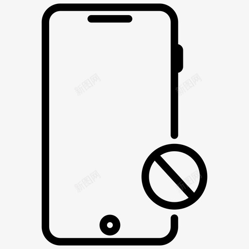 移动电话应用程序禁用图像禁用图标svg_新图网 https://ixintu.com 图像禁用 应用程序禁用 智能手机 移动电话 视频禁用
