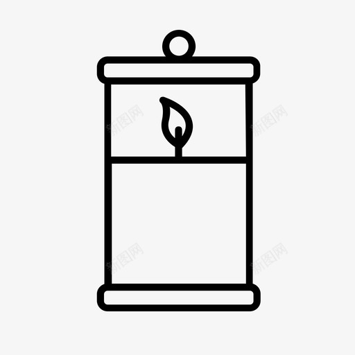 玻璃蜡烛蜡烛罐装饰图标svg_新图网 https://ixintu.com 家居用品 玻璃蜡烛 蜡烛罐 装饰