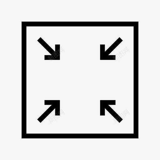 最小化箭头方向图标svg_新图网 https://ixintu.com 方向 最小化 移动 箭头