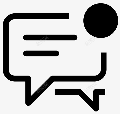 在线聊天通信消息图标svg_新图网 https://ixintu.com 在线聊天 新 消息 通信