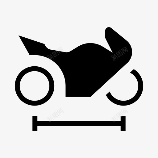 轴距尺寸摩托车图标svg_新图网 https://ixintu.com 宽度 尺寸 摩托车 摩托车标志 规格 轴距