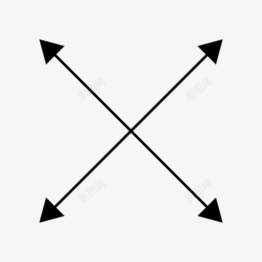 十字箭头十字方向双头箭头图标svg_新图网 https://ixintu.com 十字方向 十字箭头 双头箭头