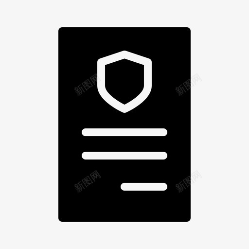 保险单据保证承诺图标svg_新图网 https://ixintu.com 保护 保证 保险单据 承诺