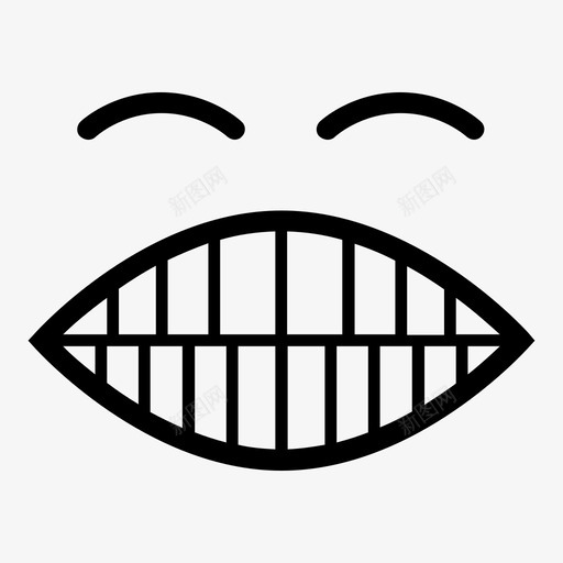 微笑大嘴有趣图标svg_新图网 https://ixintu.com 咧嘴笑 大嘴 幽默 微笑 有趣 滑稽的脸 牙齿