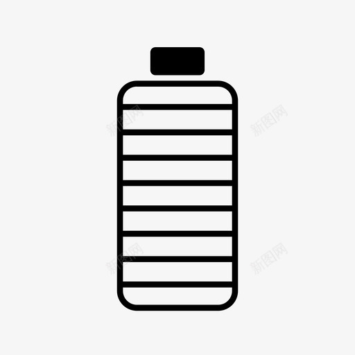 水瓶瓶装水玻璃瓶图标svg_新图网 https://ixintu.com 塑料瓶 水瓶 玻璃瓶 瓶装水