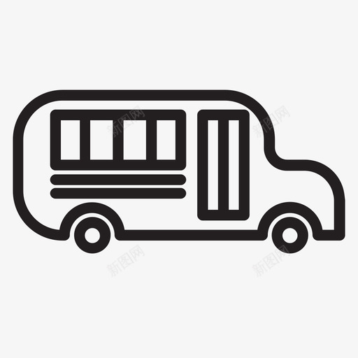 校车汽车孩子图标svg_新图网 https://ixintu.com 交通工具 孩子 校车 汽车