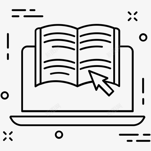 电子书点击知识图标svg_新图网 https://ixintu.com 杂项图标1 点击 电子书 知识 笔记本电脑