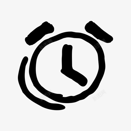 多个警报闹钟手绘图标svg_新图网 https://ixintu.com 多个警报 手绘 手绘材料设计图标 闹钟