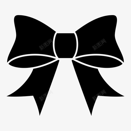 蝴蝶结圣诞节圣诞装饰图标svg_新图网 https://ixintu.com 圣诞节 圣诞装饰 蝴蝶结