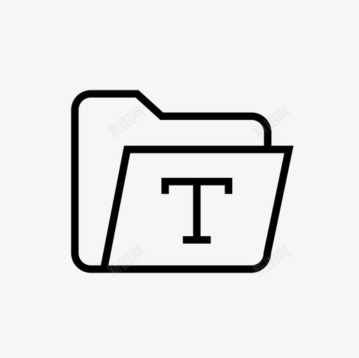文件夹字体文件夹文本文件夹类型图标svg_新图网 https://ixintu.com 字体文件夹 排版 文件和文件夹细线图标集 文件夹字体 文件夹文本 文件夹类型