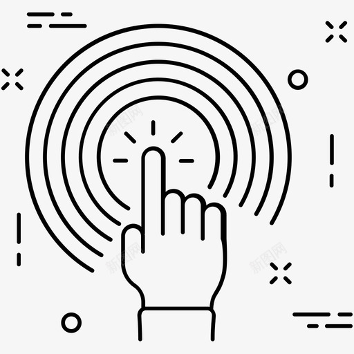 点击光标手势图标svg_新图网 https://ixintu.com 光标 其他图标2 手势 按下按钮 点击 点击手指