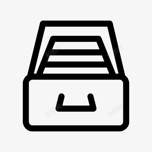 文件存储档案文件抽屉图标svg_新图网 https://ixintu.com 办公用品 文件存储 文件抽屉 文件架 档案