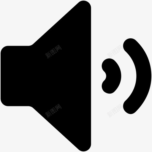 扬声器声音音量图标svg_新图网 https://ixintu.com web和用户界面字体图标 声音 扬声器 音量
