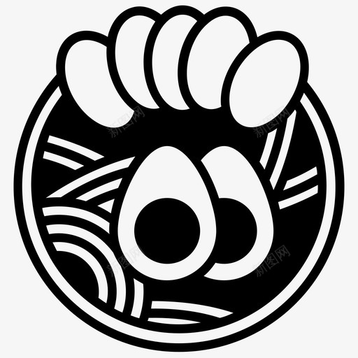 拉面中餐菜肴图标svg_新图网 https://ixintu.com 中餐 拉面 美味餐厅铭文 菜肴 面条 食品