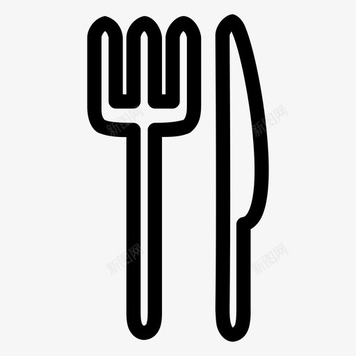 叉子吃的食物图标svg_新图网 https://ixintu.com 刀叉 叉子 吃的 工具 手 食物