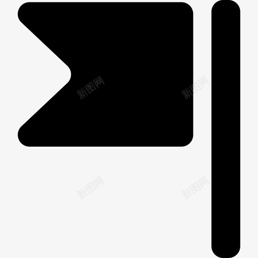 旗杆旗帜界面和网络上的黑色旗帜图标svg_新图网 https://ixintu.com 旗帜 旗杆 界面和网络上的黑色旗帜