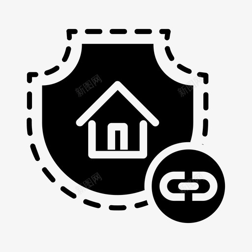 家庭保险链接连接安全图标svg_新图网 https://ixintu.com 安全 家庭保险链接 连接