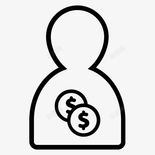 用户账单账户资金图标svg_新图网 https://ixintu.com 价格 升级 用户和操作 用户账单 计划 账户 资金