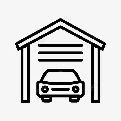 车库家庭车库住宅车库图标svg_新图网 https://ixintu.com 住宅车库 停车场 家庭车库 房地产 车库