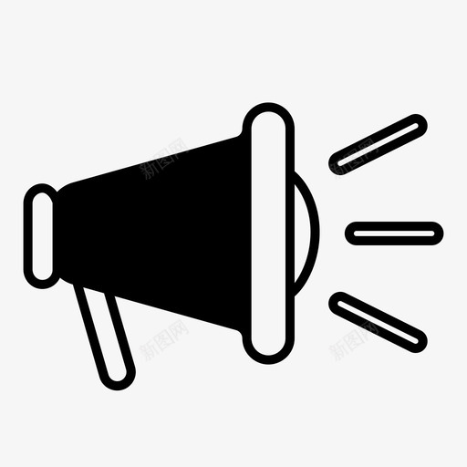 扩音器广播大声图标svg_新图网 https://ixintu.com 大声 广播 扩音器 新闻 通知