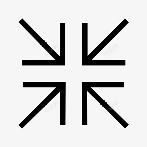收缩箭头最小化图标svg_新图网 https://ixintu.com fathin变体 小 收缩 收缩箭头 最小化 箭头
