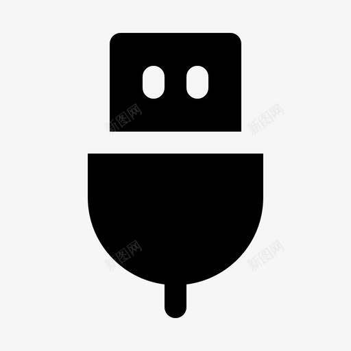 usb插头消费电子产品设备图标svg_新图网 https://ixintu.com usb插头 消费电子产品 电子设备 硬件 设备