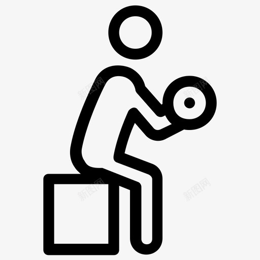 举重健美锻炼图标svg_新图网 https://ixintu.com 举重 健美 健身 健身房 象形图线图标 锻炼