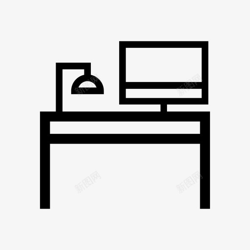 办公桌装修家具图标svg_新图网 https://ixintu.com 办公桌 家具 家居 家居家具及装饰 装修