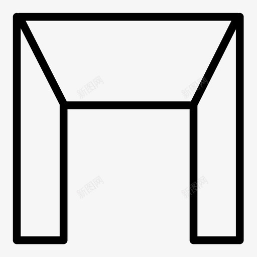 屋顶盒子天花板图标svg_新图网 https://ixintu.com 墙壁 天花板 屋顶 房间 盒子
