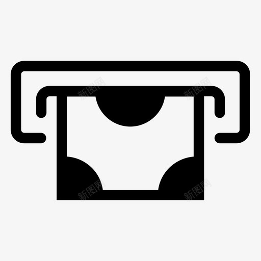取现atm美元图标svg_新图网 https://ixintu.com atm atm和现金取款 取现 美元 钱