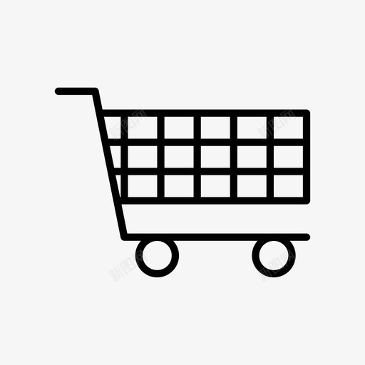 购物车市场在线商店图标svg_新图网 https://ixintu.com 在线商店 市场 购物商店 购物者 购物车 超市