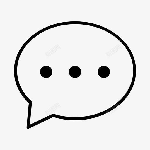 聊天泡泡对话消息图标svg_新图网 https://ixintu.com 在线聊天 对话 消息 消息气泡 聊天泡泡
