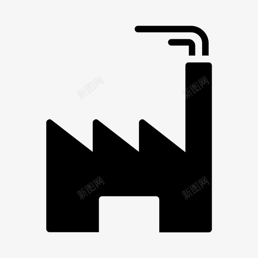 工厂烟囱工业图标svg_新图网 https://ixintu.com 制造商 工业 工厂 杂项 烟囱 生产