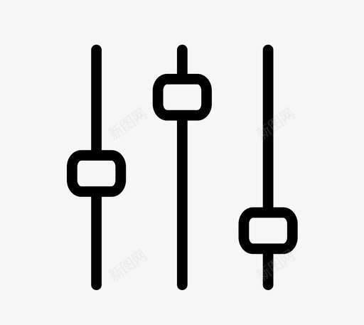 均衡器控制媒体图标svg_新图网 https://ixintu.com 均衡器 声音 多媒体 媒体 媒体控制 控制 音乐