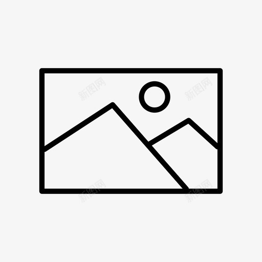 图像相框风景图标svg_新图网 https://ixintu.com 图像 图片 照片 相框 风景