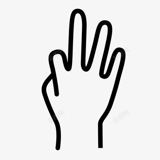 三手指手图标svg_新图网 https://ixintu.com 三 手 手指