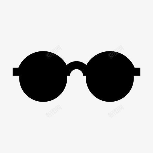 圆形眼镜眼镜时尚图标svg_新图网 https://ixintu.com 圆形眼镜 太阳镜 时尚 眼镜