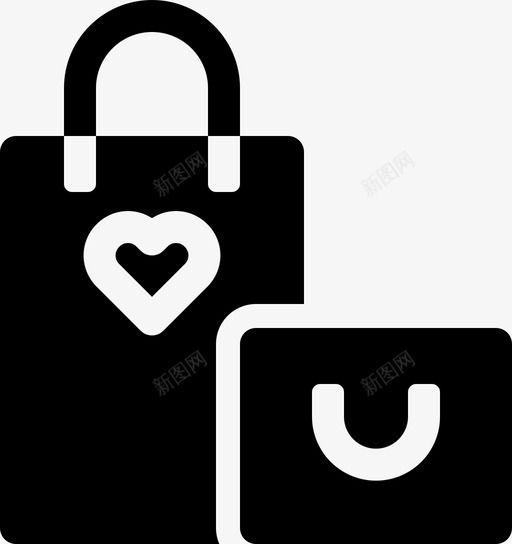 购物袋心爱图标svg_新图网 https://ixintu.com 心 心满意足 情人节 激情 爱 礼物 购物袋