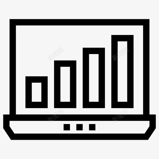 柱状图业务图信息图图标svg_新图网 https://ixintu.com 业务图 信息图 搜索引擎优化图 柱状图 笔记本电脑 统计 网页设计开发