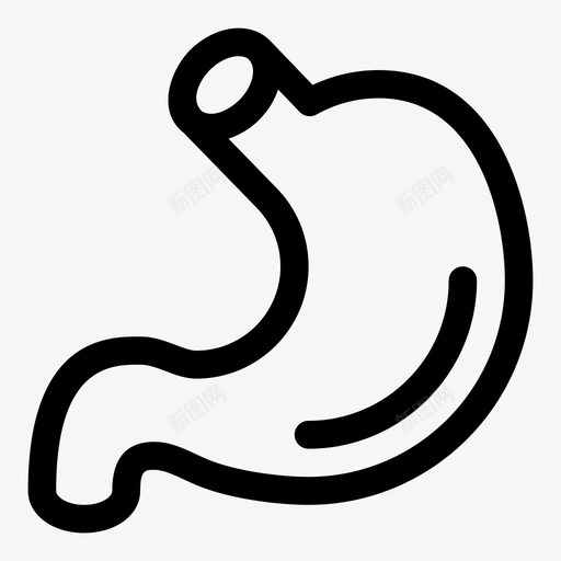 胃消化人体解剖图标svg_新图网 https://ixintu.com 人体胃 人体解剖 器官 消化 病人胃 纯线条 胃