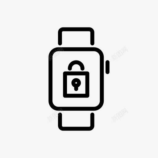 苹果手表锁苹果手表设备图标svg_新图网 https://ixintu.com 安全 屏幕 苹果手表 苹果手表锁 设备