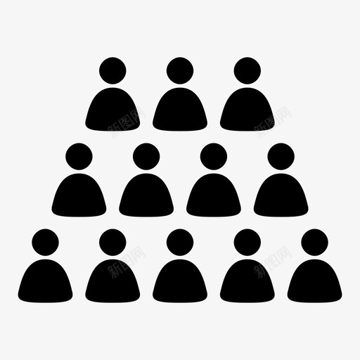 观众班级人群图标svg_新图网 https://ixintu.com 人群 学生 班级 等级 组织 观众