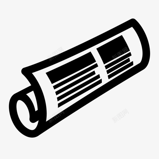新闻信件报纸图标svg_新图网 https://ixintu.com 信件 报纸 新闻 阅读